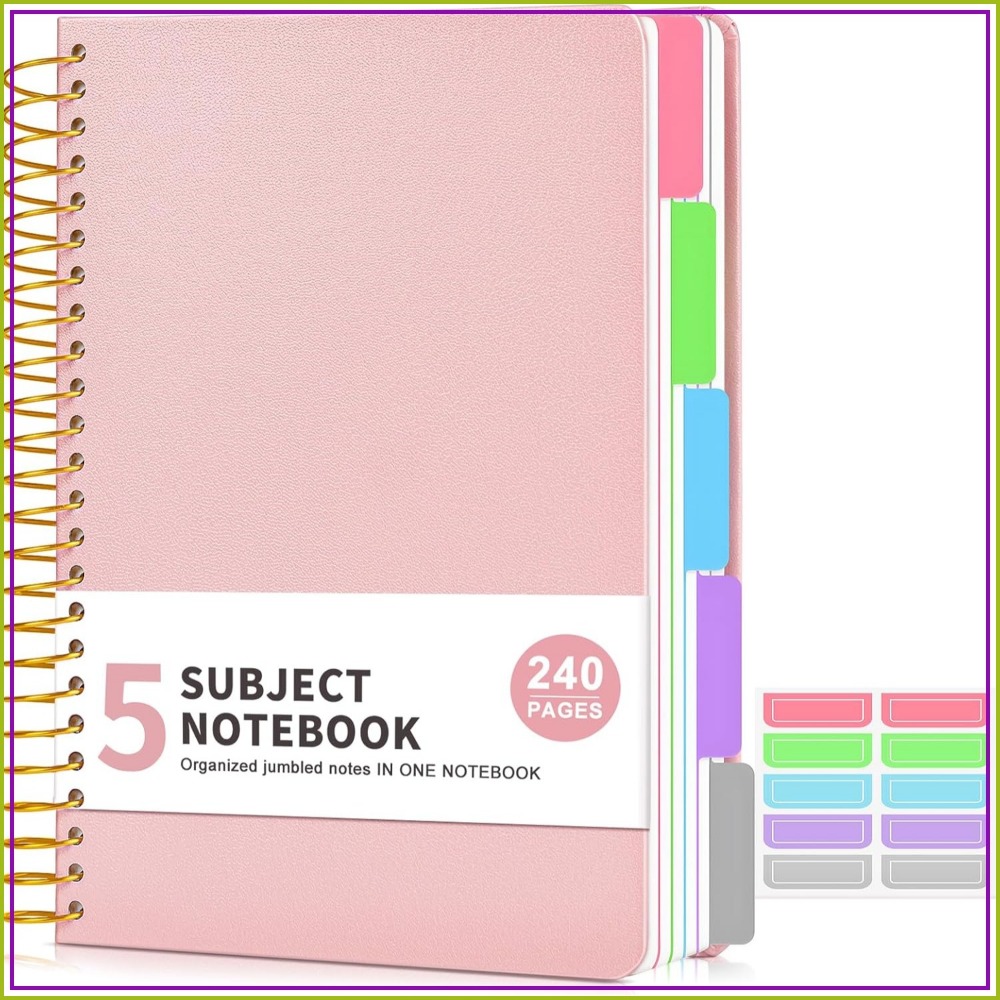 Graph Paper Pad - Carnet de notes 5 sujets, ligné,