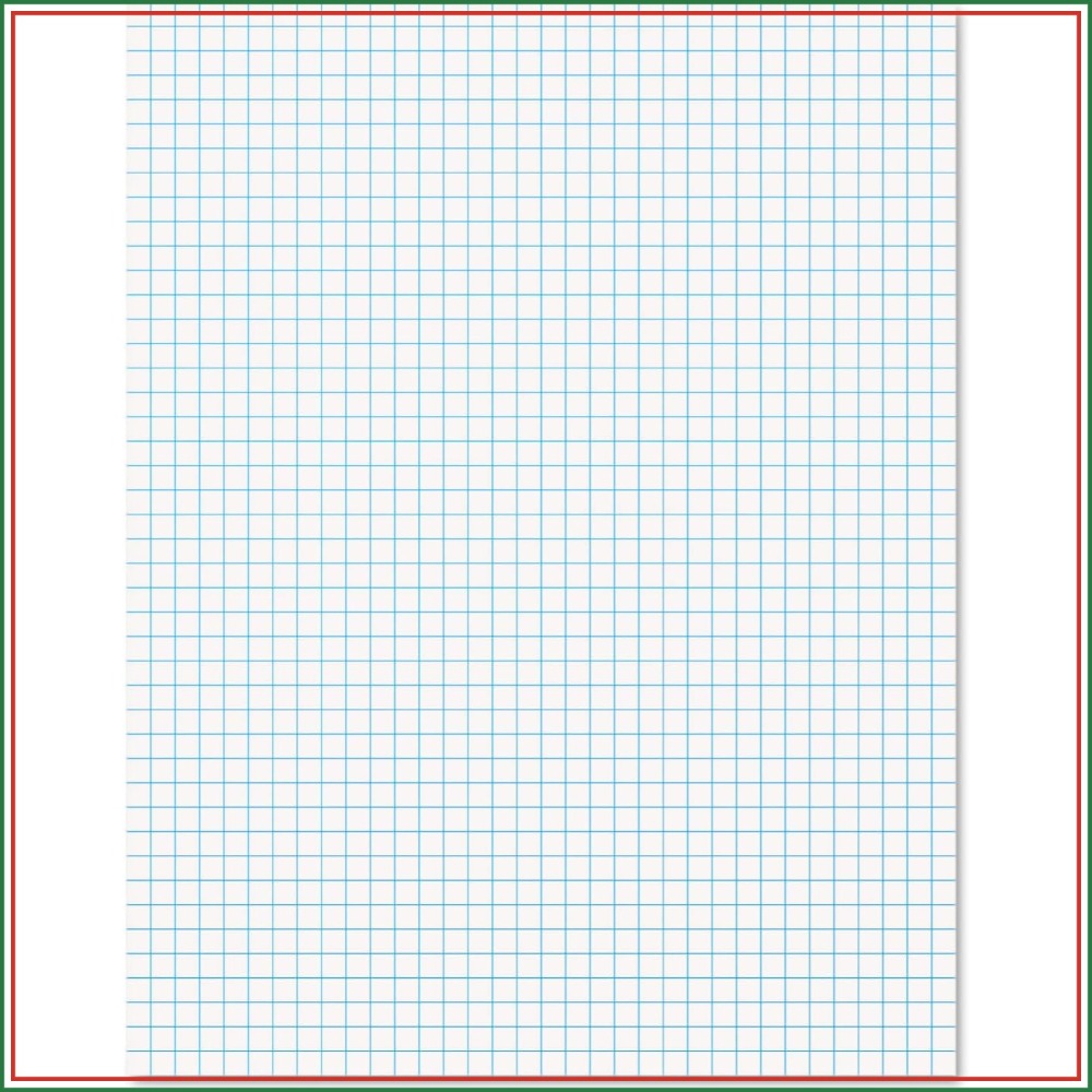 Graph Paper Pad - Bloc de papier graphique quadrillé 8,5x11