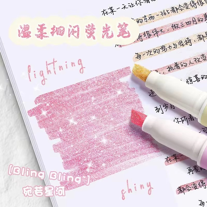Stylo surligneur à paillettes  - Highlighter Set Pastel avis et prix