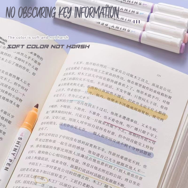 Stylo surligneur à paillettes  - Highlighter Set Pastel avis et prix