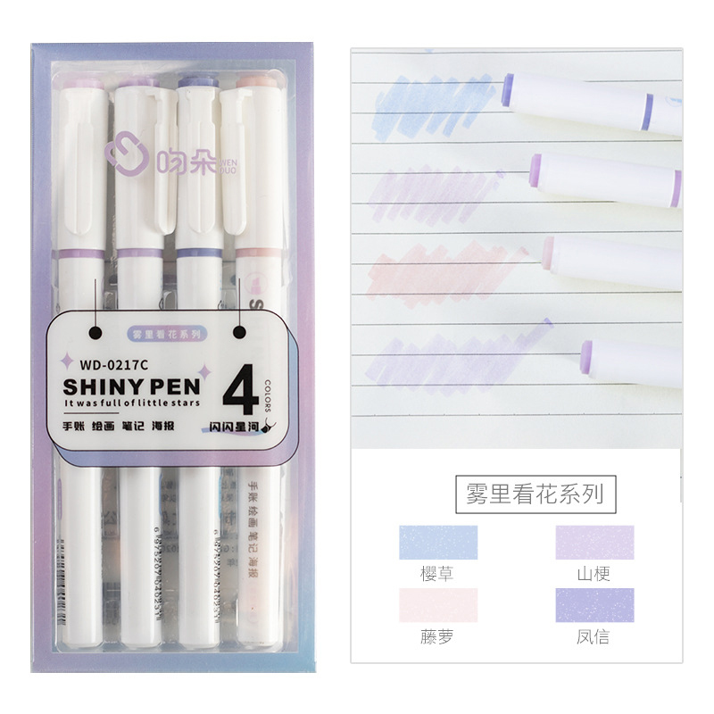 Stylo surligneur à paillettes  - Highlighter Set Pastel avis et prix