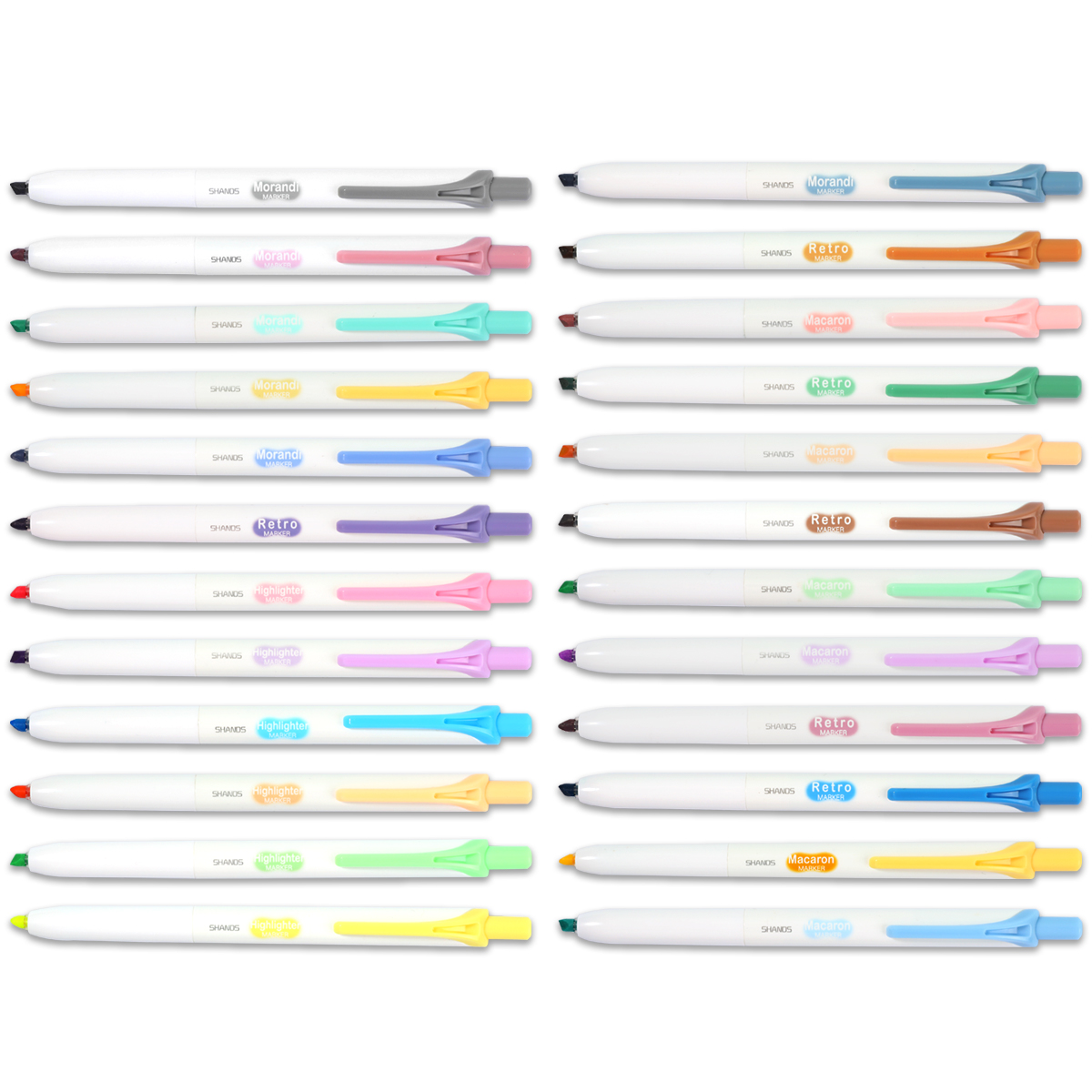 Surligneur rétractable 6 pièce - Highlighter Set Pastel avis et prix