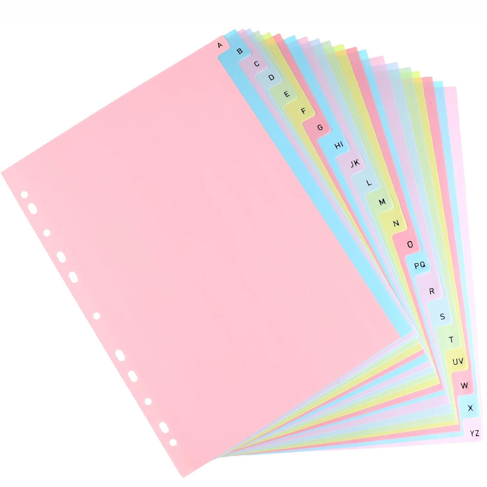 21 intercalaires alphabet A-Z, - Index Tab Divider avis et prix