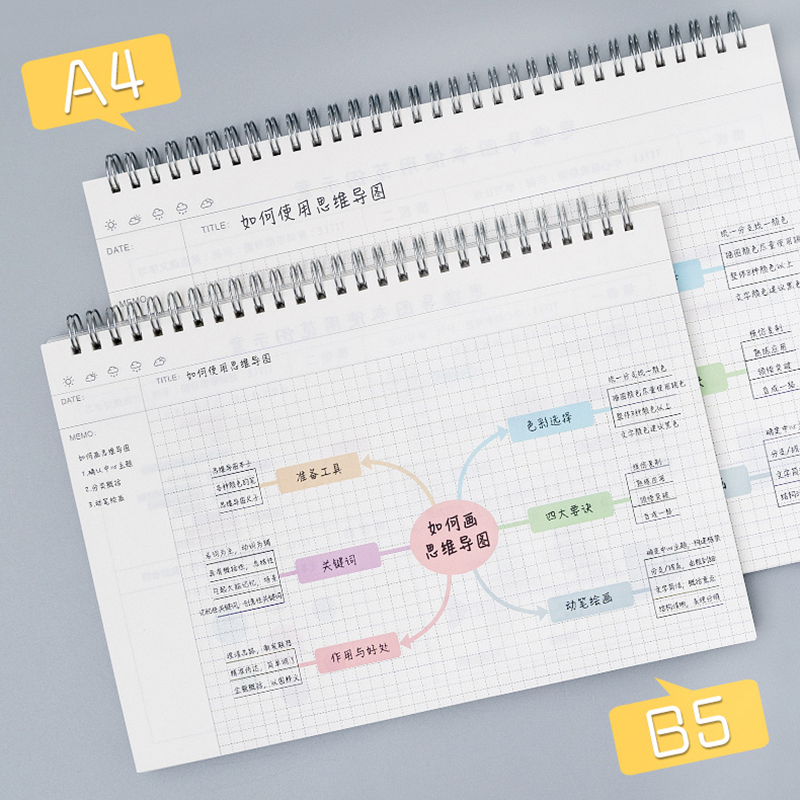 A4/B5 carte mentale Cornell gr - Graph Paper Pad avis et prix